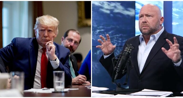 Alex Jones Threatens Lawsuit As President Trump Hints at Domestic Travel Restrictions Alex Jones Threatens Lawsuit As President Trump Hints at Domestic Travel Restrictions